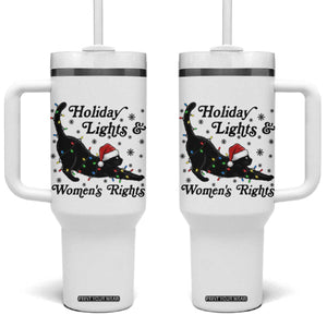 Sexy Cat Holiday Lights Womens Rights Supporter Tumbler With Handle Christmas Feminist Gift TS12 One Size: 40 oz White Print Your Wear