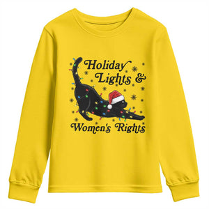 Sexy Cat Holiday Lights Womens Rights Supporter Youth Sweatshirt Christmas Feminist Gift TS12 Daisy Print Your Wear