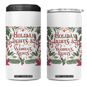 Holiday Lights Womens Rights Supporter 4 in 1 Can Cooler Tumbler Feminist Activist Christmas Gift TS12 One Size: 16 oz White Print Your Wear