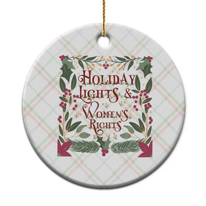 Holiday Lights Womens Rights Supporter Ceramic Ornament Feminist Activist Christmas Gift TS12 1pc Christmas Plaid Print Your Wear