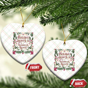 Holiday Lights Womens Rights Supporter Ceramic Ornament Feminist Activist Christmas Gift TS12 Print Your Wear
