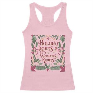 Holiday Lights Womens Rights Supporter Racerback Tank Top Feminist Activist Christmas Gift TS12 Light Pink Print Your Wear