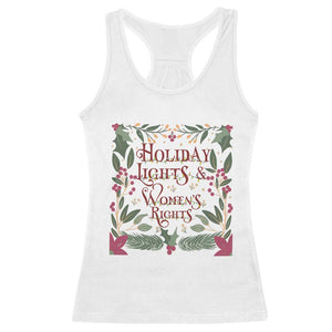 Holiday Lights Womens Rights Supporter Racerback Tank Top Feminist Activist Christmas Gift TS12 White Print Your Wear