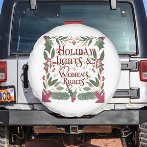 Holiday Lights Womens Rights Supporter Spare Tire Cover Feminist Activist Christmas Gift TS12 No hole White Print Your Wear