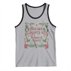 Holiday Lights Womens Rights Supporter Tank Top Feminist Activist Christmas Gift TS12 Athletic Heather Black Print Your Wear