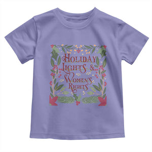 Holiday Lights Womens Rights Supporter Toddler T Shirt Feminist Activist Christmas Gift TS12 Violet Print Your Wear