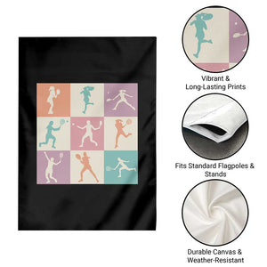 Tennis Lover Colorful Pastel Grid Sports Fan Gift Garden Flag TS12 Print Your Wear
