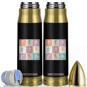 Tennis Lover Colorful Pastel Grid Sports Fan Gift Bullet Tumbler TS12 Black Print Your Wear