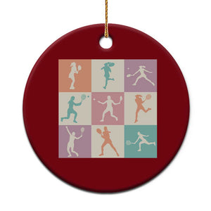 Tennis Lover Colorful Pastel Grid Sports Fan Gift Ceramic Ornament TS12 1pc Red Print Your Wear