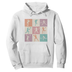 Tennis Lover Colorful Pastel Grid Sports Fan Gift Hoodie TS12 White Print Your Wear