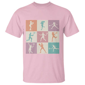 Tennis Lover Colorful Pastel Grid Sports Fan Gift T Shirt TS12 Light Pink Print Your Wear