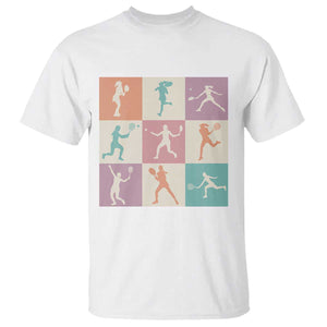 Tennis Lover Colorful Pastel Grid Sports Fan Gift T Shirt TS12 White Print Your Wear