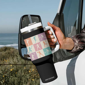 Tennis Lover Colorful Pastel Grid Sports Fan Gift Tumbler With Handle TS12 Print Your Wear