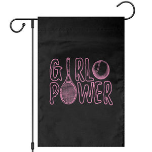 Girl Power Tennis Gift Garden Flag Feminist Sports Gift TS12 Black Print Your Wear