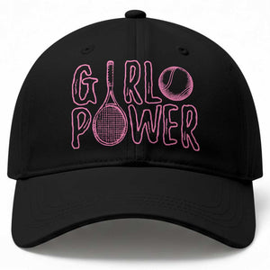 Girl Power Tennis Gift Baseball Cap Feminist Sports Gift TS12 Print Your Wear