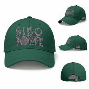 Girl Power Tennis Gift Baseball Cap Feminist Sports Gift TS12 Baseball Cap Universal Fit Irish Green Print Your Wear