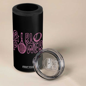 Girl Power Tennis Gift 4 in 1 Can Cooler Tumbler Feminist Sports Gift TS12 Print Your Wear