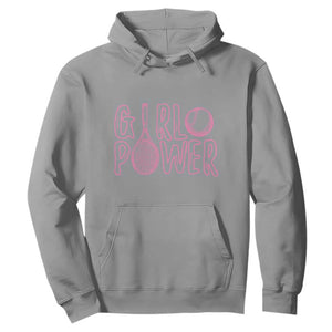 Girl Power Tennis Gift Hoodie Feminist Sports Gift TS12 Sport Gray Print Your Wear
