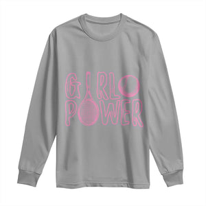 Girl Power Tennis Gift Long Sleeve Shirt Feminist Sports Gift TS12 Sport Gray Print Your Wear