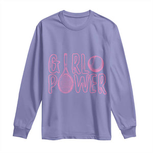Girl Power Tennis Gift Long Sleeve Shirt Feminist Sports Gift TS12 Violet Print Your Wear