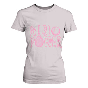 Girl Power Tennis Gift T Shirt For Women Feminist Sports Gift TS12 Ice Gray Print Your Wear
