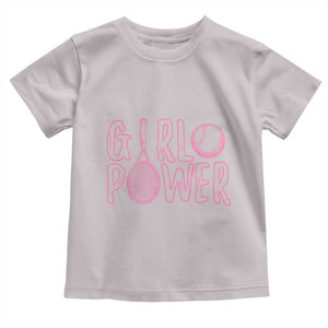 Girl Power Tennis Gift Toddler T Shirt Feminist Sports Gift TS12 Ice Gray Print Your Wear