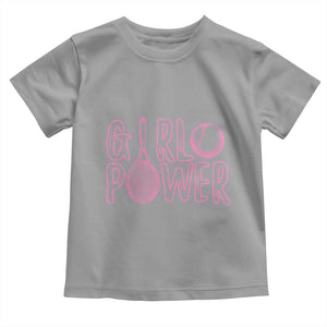 Girl Power Tennis Gift Toddler T Shirt Feminist Sports Gift TS12 Sport Gray Print Your Wear