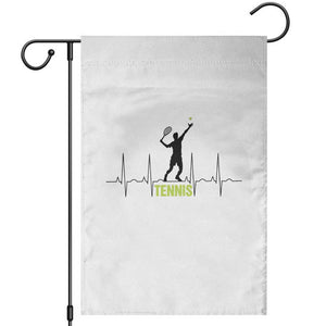 Tennis Lover Heartbeat Garden Flag Sports Player Gift TS12 White Print Your Wear