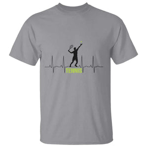 Tennis Lover Heartbeat T Shirt Sports Player Gift TS12 Sport Gray Print Your Wear
