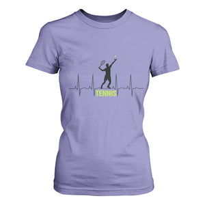 Tennis Lover Heartbeat T Shirt For Women Sports Player Gift TS12 Violet Print Your Wear