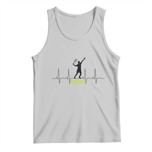 Tennis Lover Heartbeat Tank Top Sports Player Gift TS12 Ash Print Your Wear