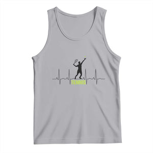 Tennis Lover Heartbeat Tank Top Sports Player Gift TS12 Athletic Heather Print Your Wear