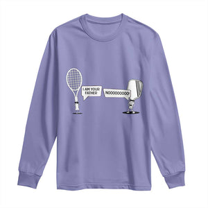Funny Pickleball Tennis Racket Long Sleeve Shirt I Am Your Pickle Father TS12 Violet Print Your Wear