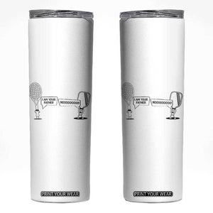 Funny Pickleball Tennis Racket Skinny Tumbler I Am Your Pickle Father TS12 White Print Your Wear