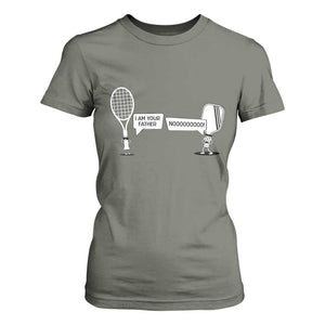 Funny Pickleball Tennis Racket T Shirt For Women I Am Your Pickle Father TS12 Military Green Print Your Wear