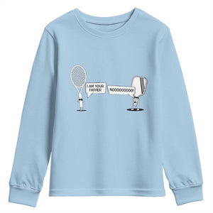 Funny Pickleball Tennis Racket Youth Sweatshirt I Am Your Pickle Father TS12 Light Blue Print Your Wear