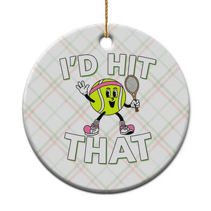 Funny Tennis Quote Ceramic Ornament Id Hit That TS12 1pc Christmas Plaid Print Your Wear
