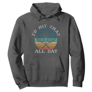 Id Hit That All Day Hoodie Funny Tennis Player Gift TS12 Dark Heather Print Your Wear
