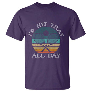 Id Hit That All Day T Shirt Funny Tennis Player Gift TS12 Purple Print Your Wear