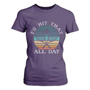 Id Hit That All Day T Shirt For Women Funny Tennis Player Gift TS12 Purple Print Your Wear