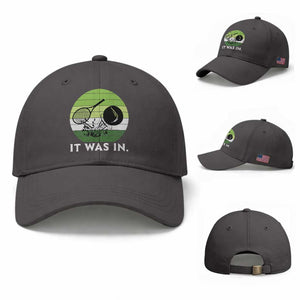 Funny Tennis Game Gift Baseball Cap It Was In TS12 Baseball Cap Universal Fit Dark Gray Print Your Wear