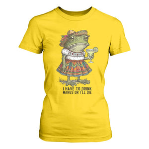 Funny Cinco De Mayo Frog T Shirt For Women I Have To Drink Margs TS12 Daisy Print Your Wear