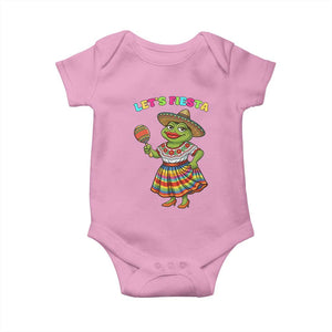 Funny Cinco De Mayo Sexy Frog Baby Onesie Lets Fiesta TS12 Light Pink Print Your Wear