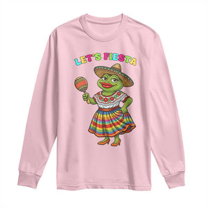 Funny Cinco De Mayo Sexy Frog Long Sleeve Shirt Lets Fiesta TS12 Light Pink Print Your Wear