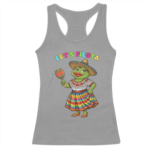 Funny Cinco De Mayo Sexy Frog Racerback Tank Top Lets Fiesta TS12 Sport Gray Print Your Wear