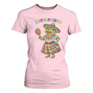 Funny Cinco De Mayo Sexy Frog T Shirt For Women Lets Fiesta TS12 Light Pink Print Your Wear