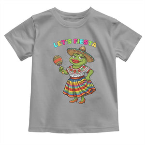 Funny Cinco De Mayo Sexy Frog Toddler T Shirt Lets Fiesta TS12 Sport Gray Print Your Wear