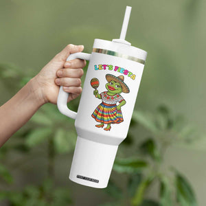 Funny Cinco De Mayo Sexy Frog Tumbler With Handle Lets Fiesta TS12 Print Your Wear