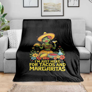 Funny Cinco De Mayo Frog Throw Blanket Just Here For Tacos And Margaritas TS12 Print Your Wear