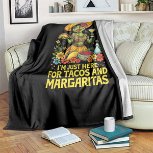 Funny Cinco De Mayo Frog Throw Blanket Just Here For Tacos And Margaritas TS12 Print Your Wear